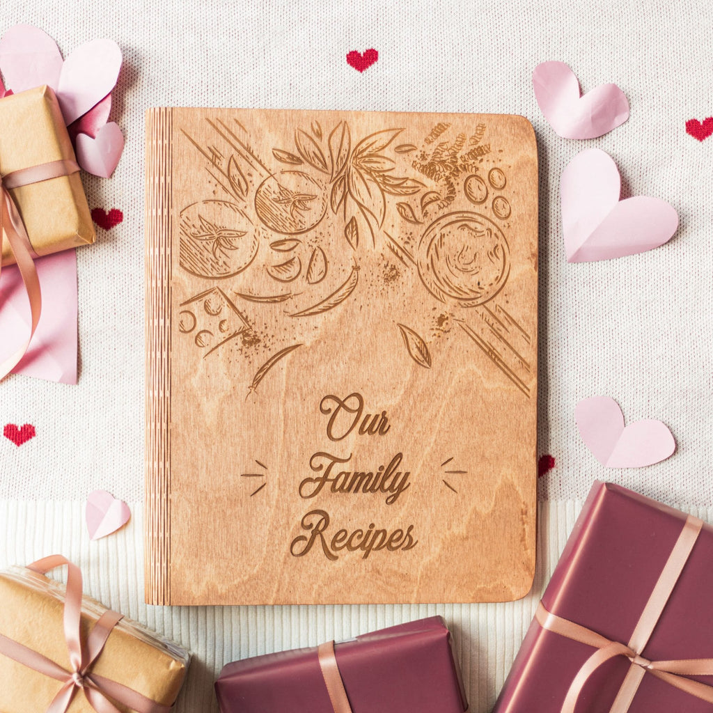 Tomatoes Theme Wooden Recipe Book - Kitchen Decor