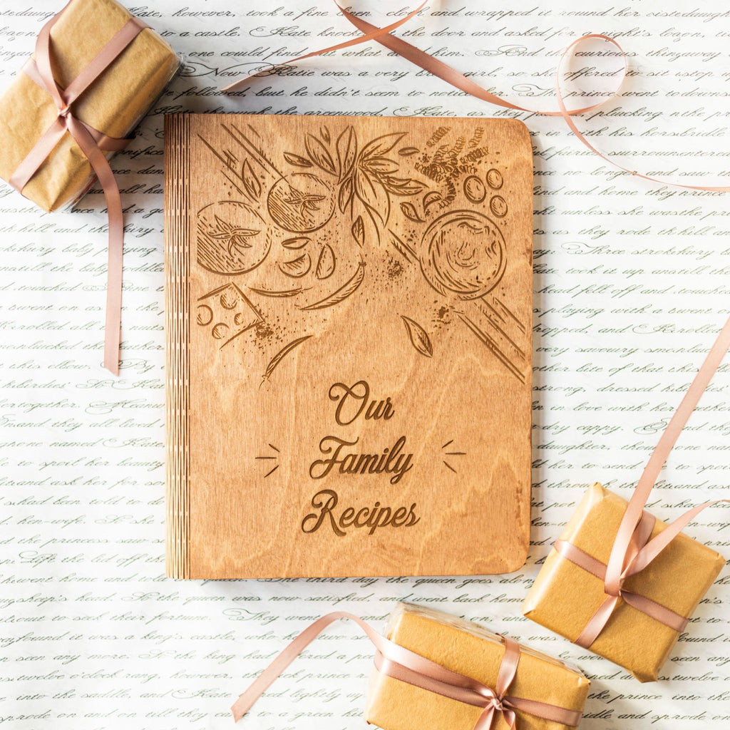 Tomatoes Theme Wooden Recipe Book - Kitchen Decor