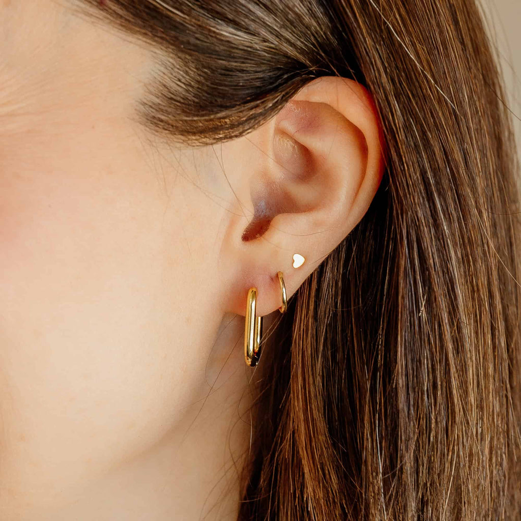 Rectangle Everyday Hoop Earrings