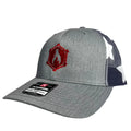Recycled Firefighter Logo Hat in high-contrast solid colors, featuring snap closure and polyester construction.
