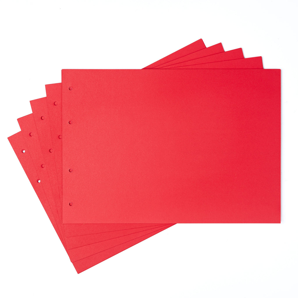 Extra Cardboard Sheets for Photo Albums - Creamy White, Red, Black