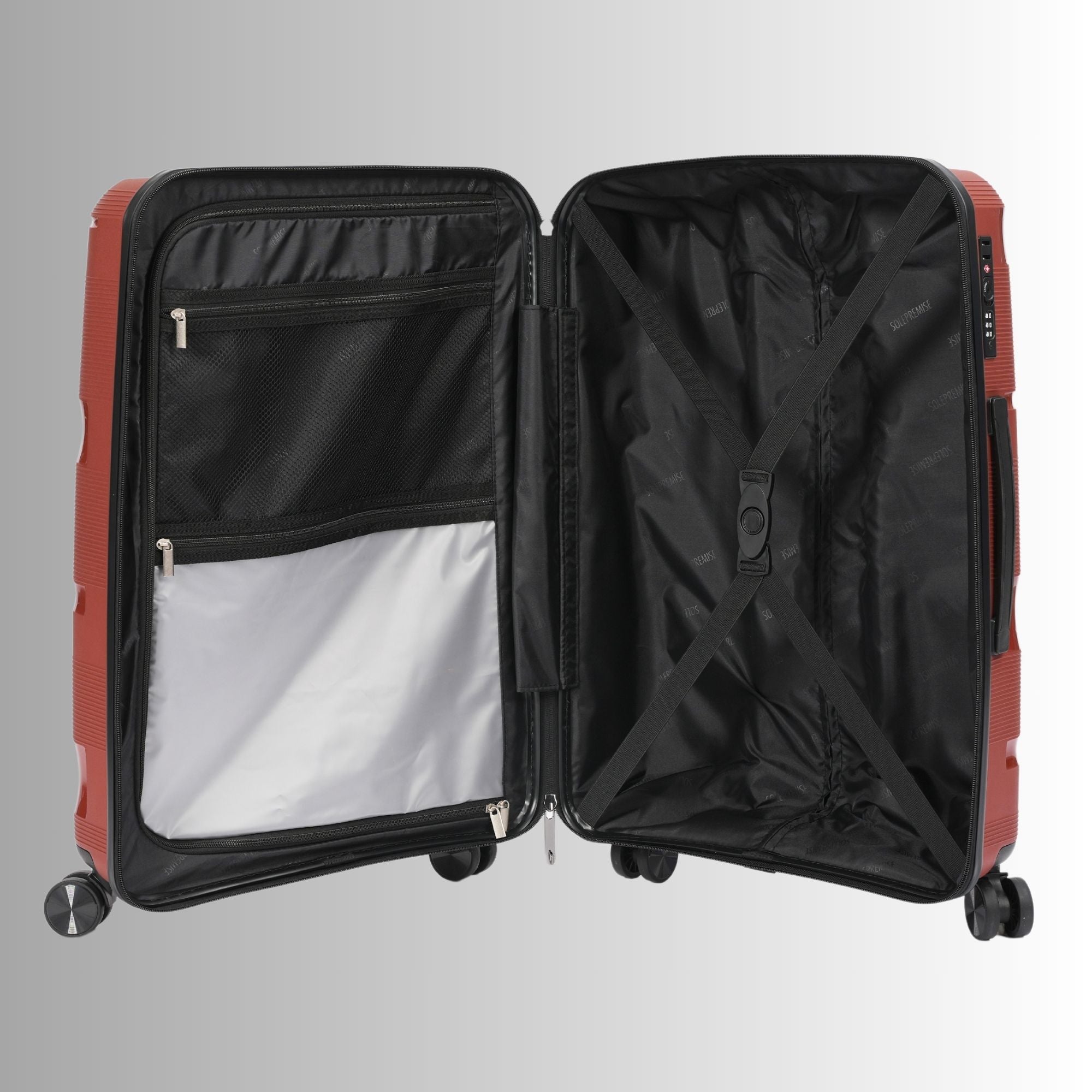20-inch Red Carry-On Hardcase Roller Luggage