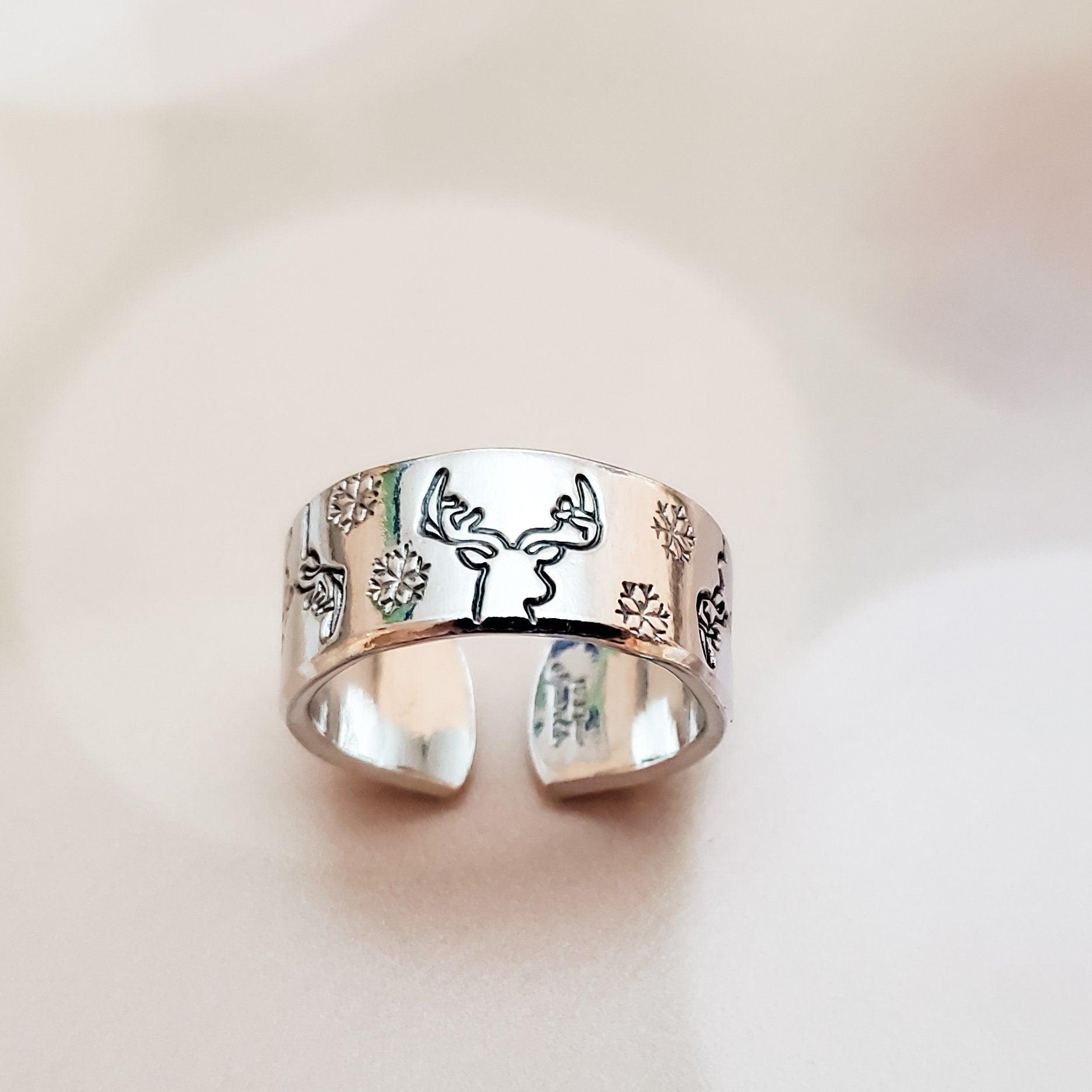 Reindeer Middle Finger Christmas Ring