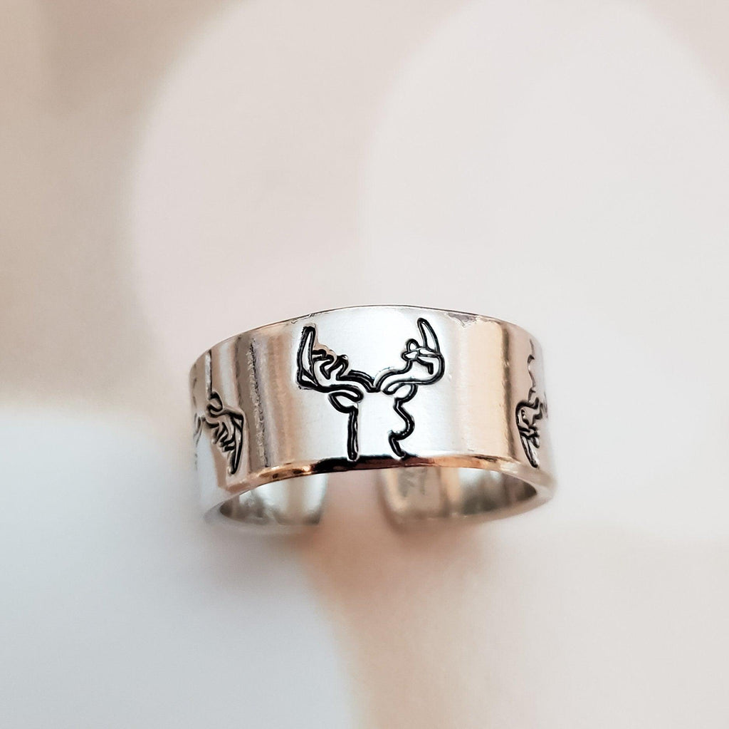 Reindeer Middle Finger Christmas Ring