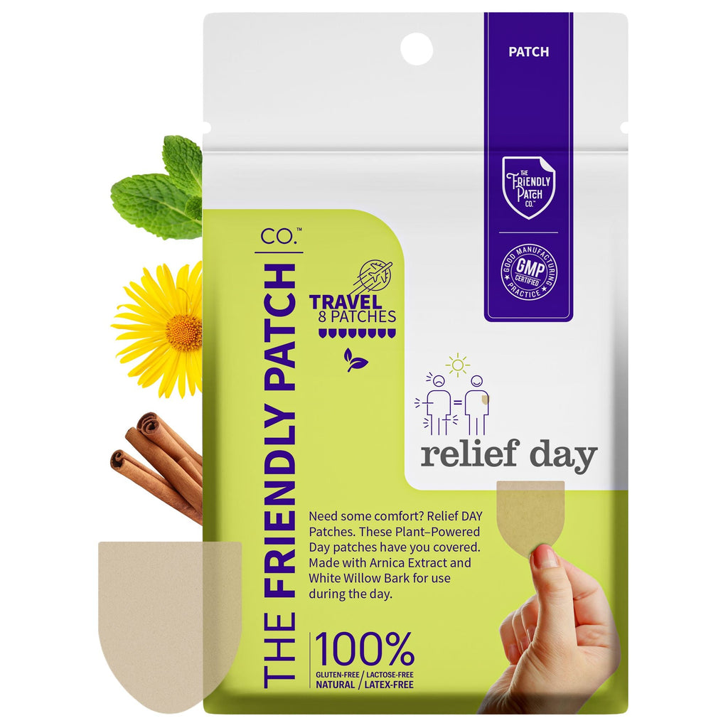 Relief Day Patch - Arnica, White Willow Bark, Menthol for soreness and discomfort