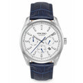 The Reserve Automatic watch featuring a blue dial and silver-tone case, reflecting a refined and modern aesthetic.