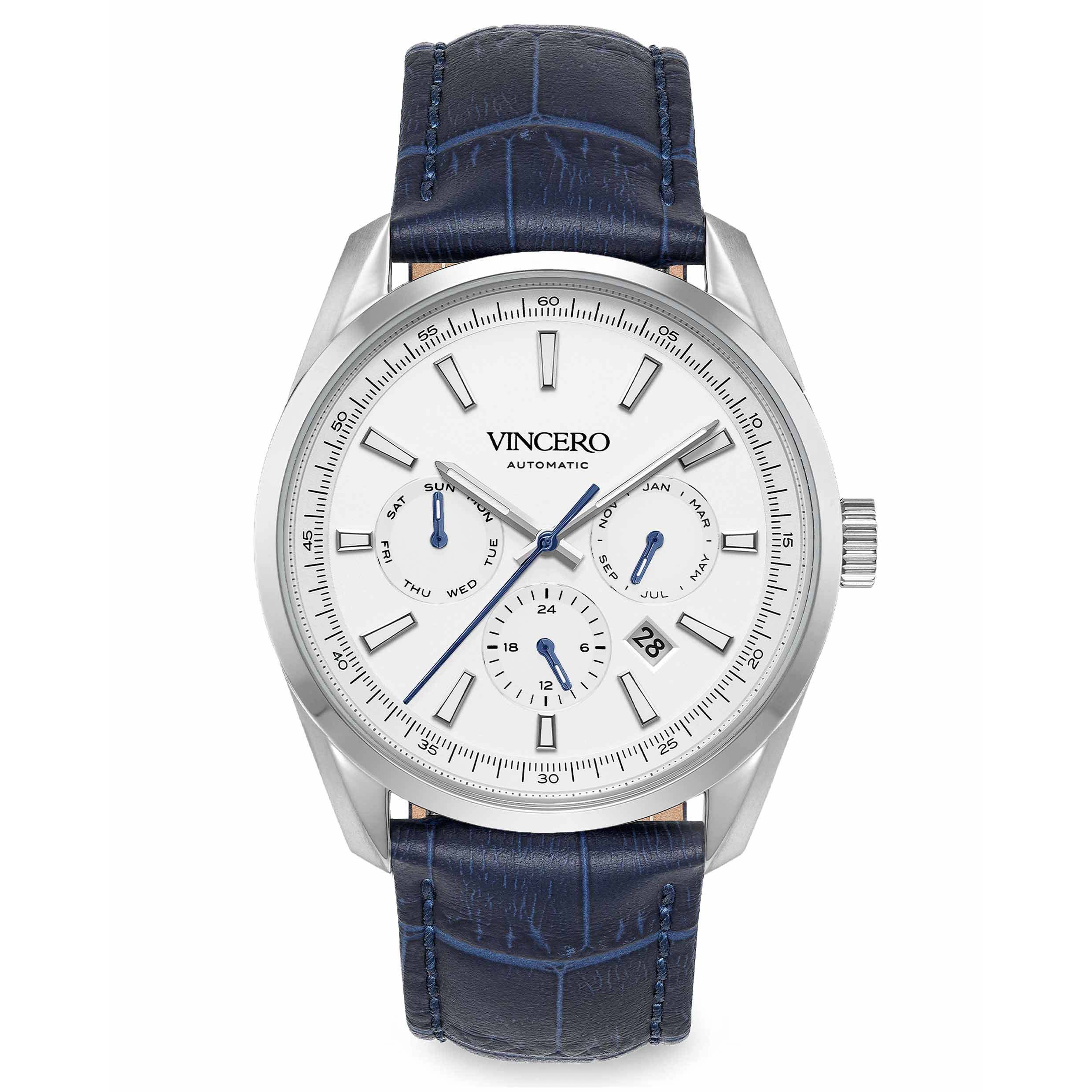 The Reserve Automatic watch featuring a blue dial and silver-tone case, reflecting a refined and modern aesthetic.