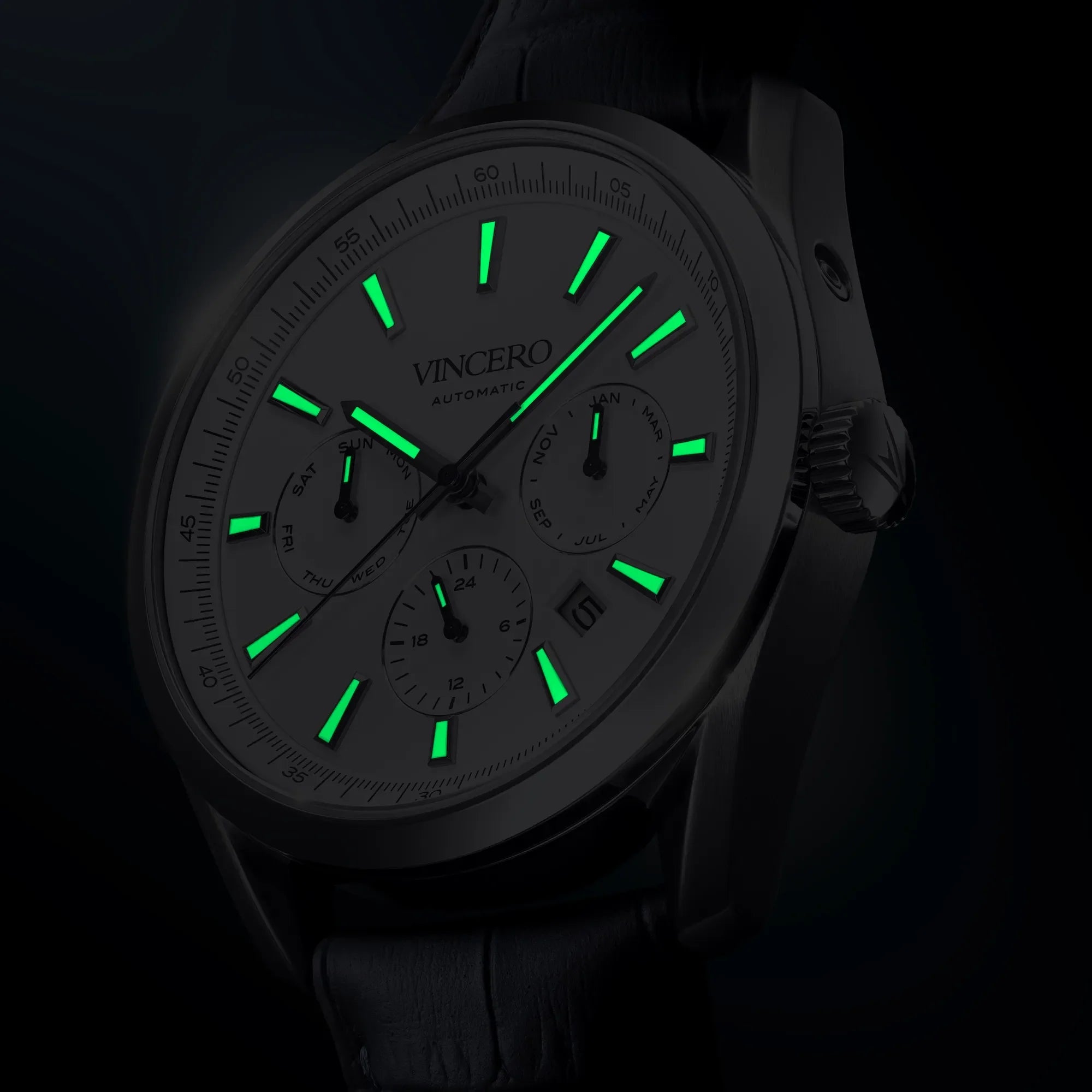 The Reserve Automatic Watch in Blue and Silver - Refined Design