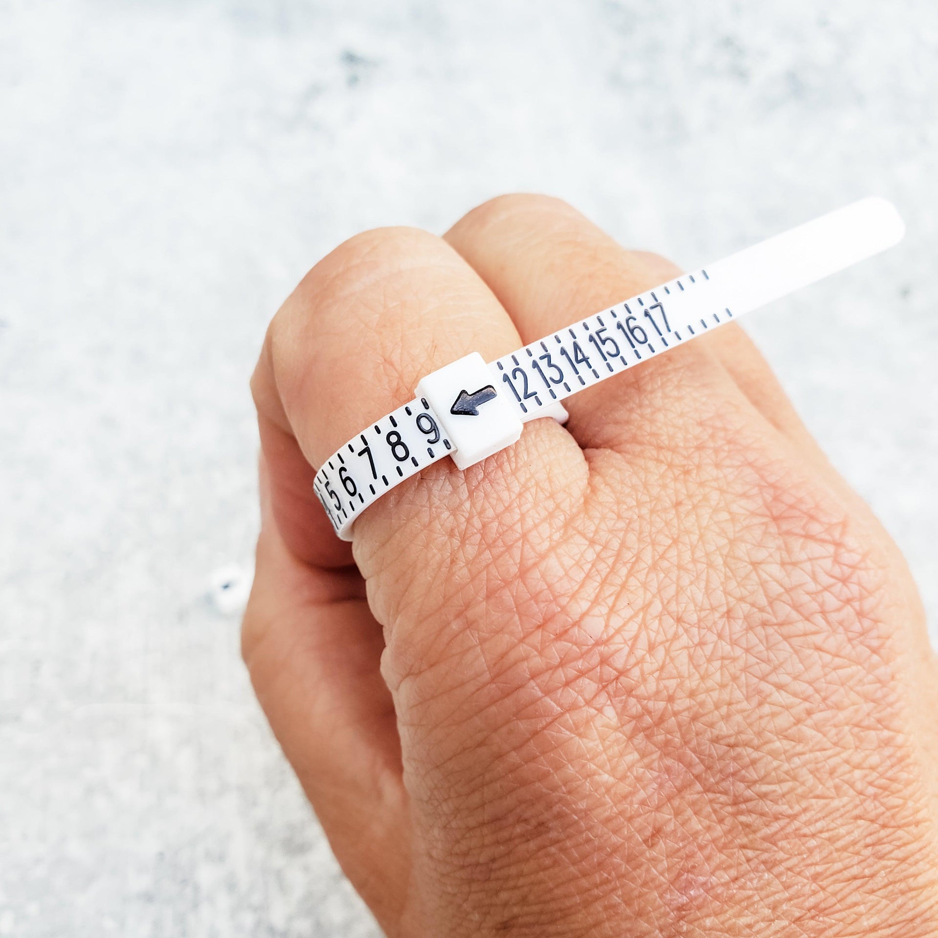Reusable Plastic Ring Sizing Tool