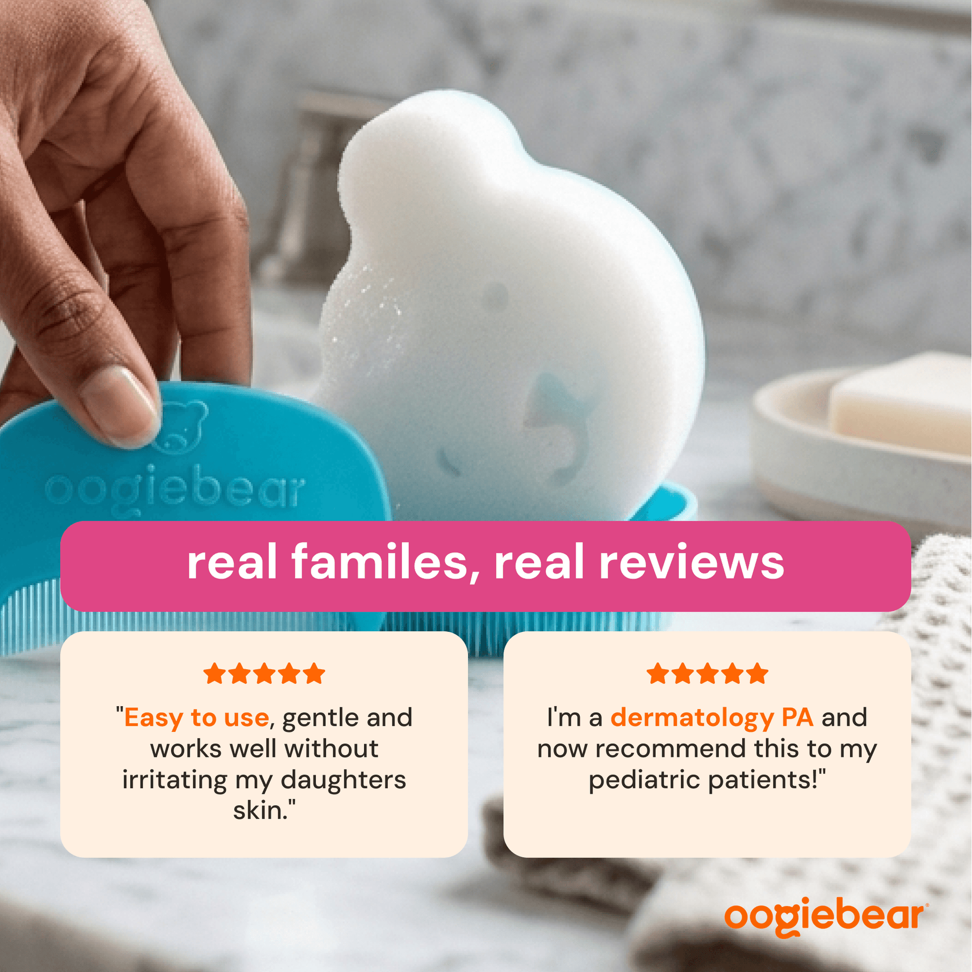 Cradle Cap Kit Replacement Sponge - White & Blue Gentle Skincare