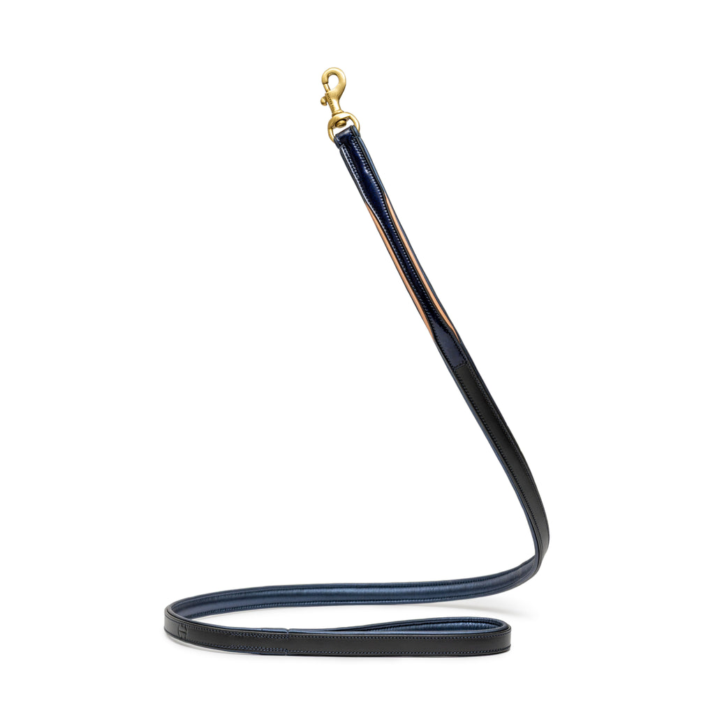 Revolution Blue Patent Leather Dog Leash