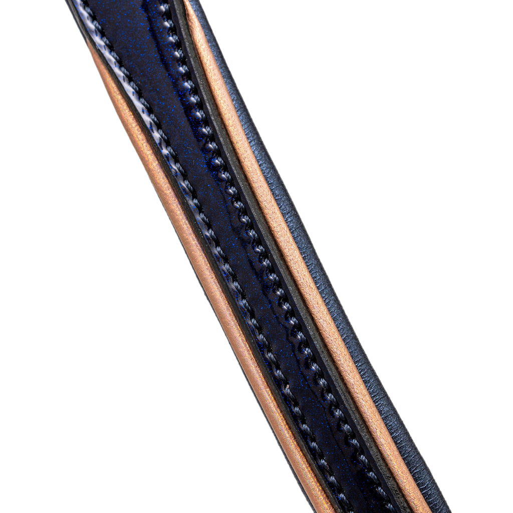 Revolution Blue Patent Leather Dog Leash