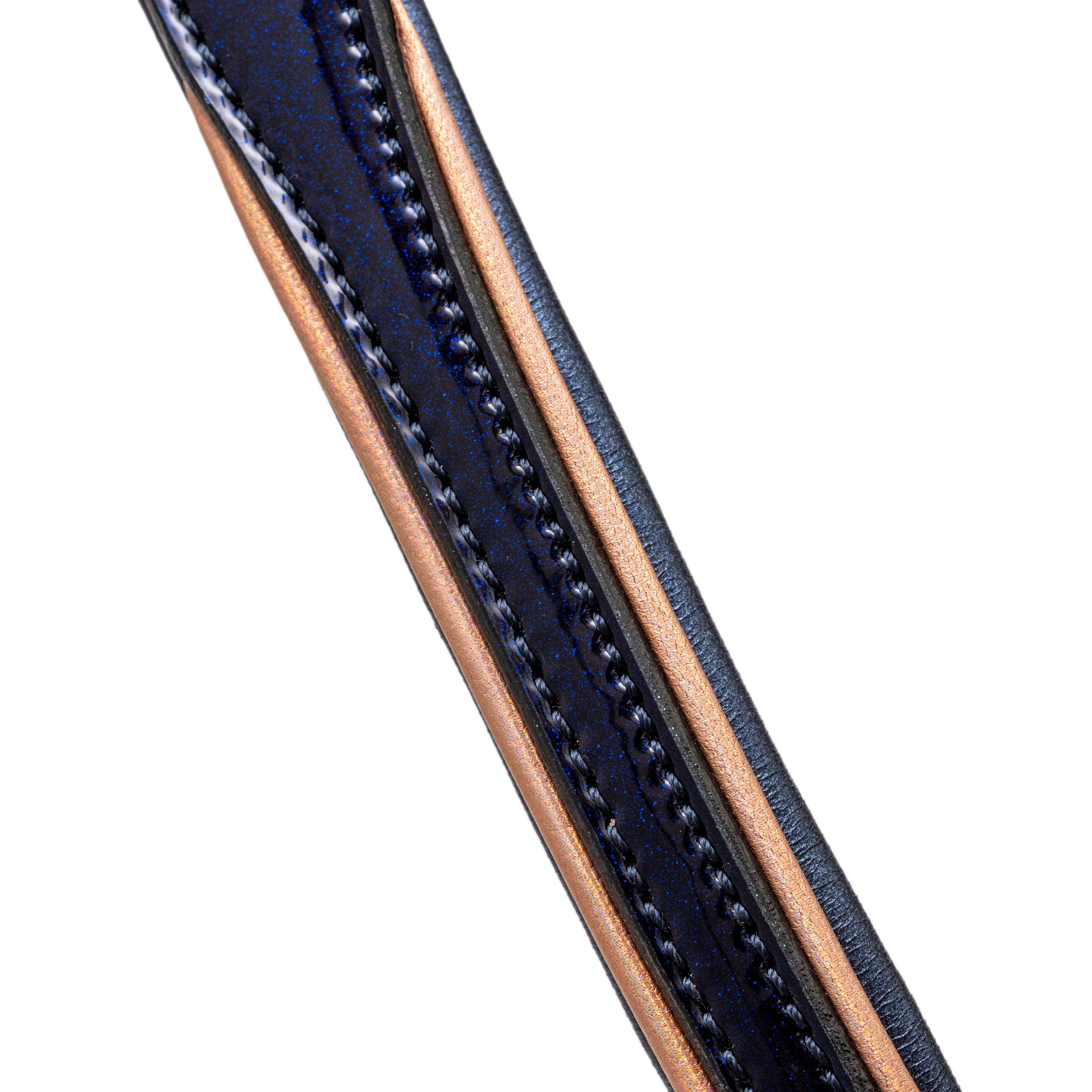 Revolution Blue Patent Leather Dog Leash