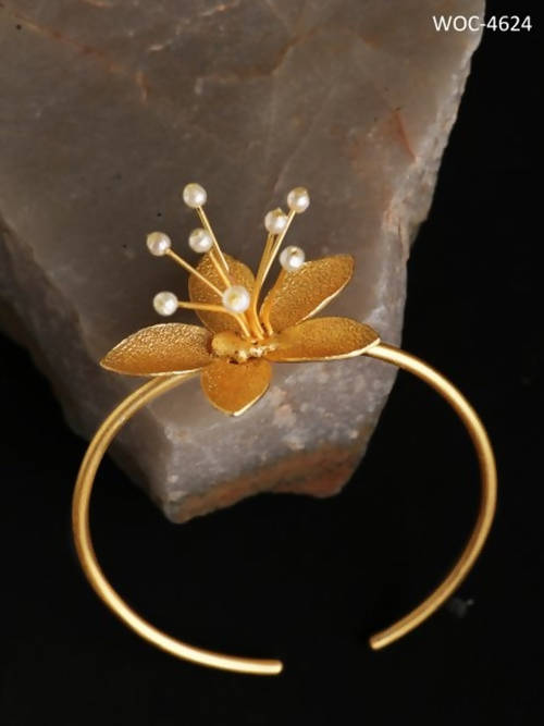 Matt Golden Flower Bracelet for Women
