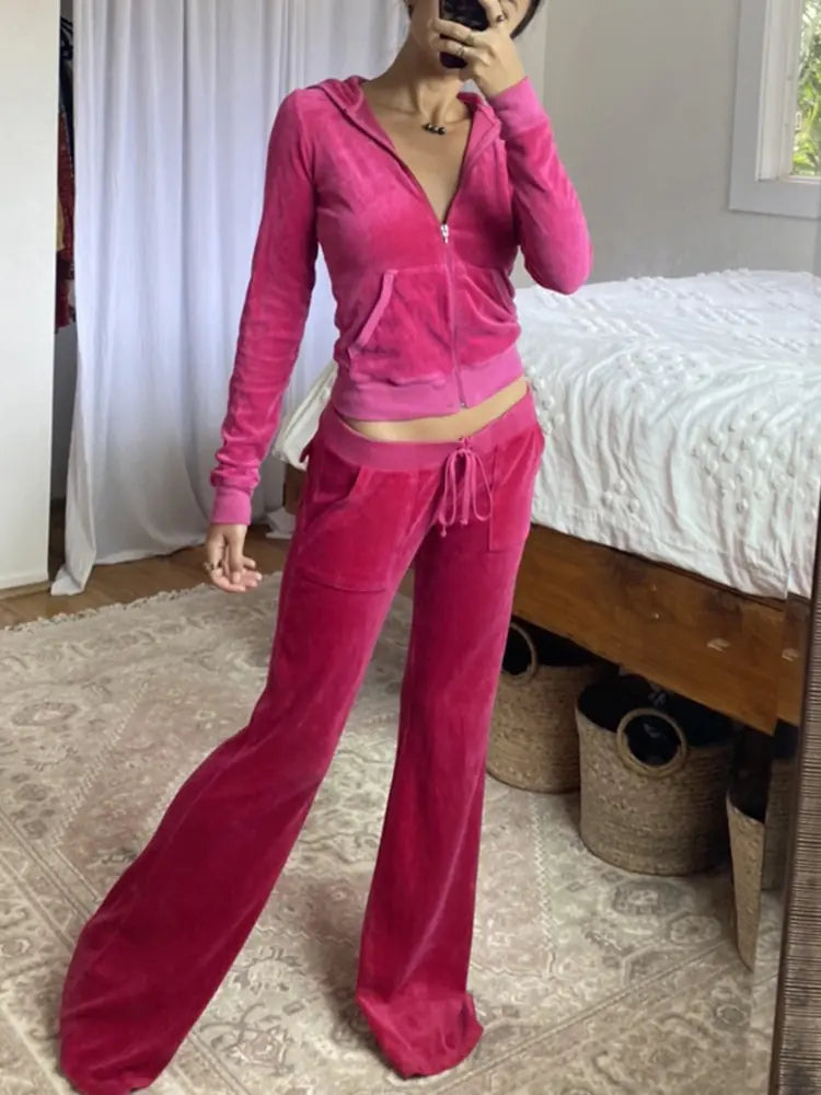 Casual Velvet Winter Jacket for Women with Hood