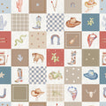 Rip Geometric Removable Wallpaper - Blue, Brown & Red