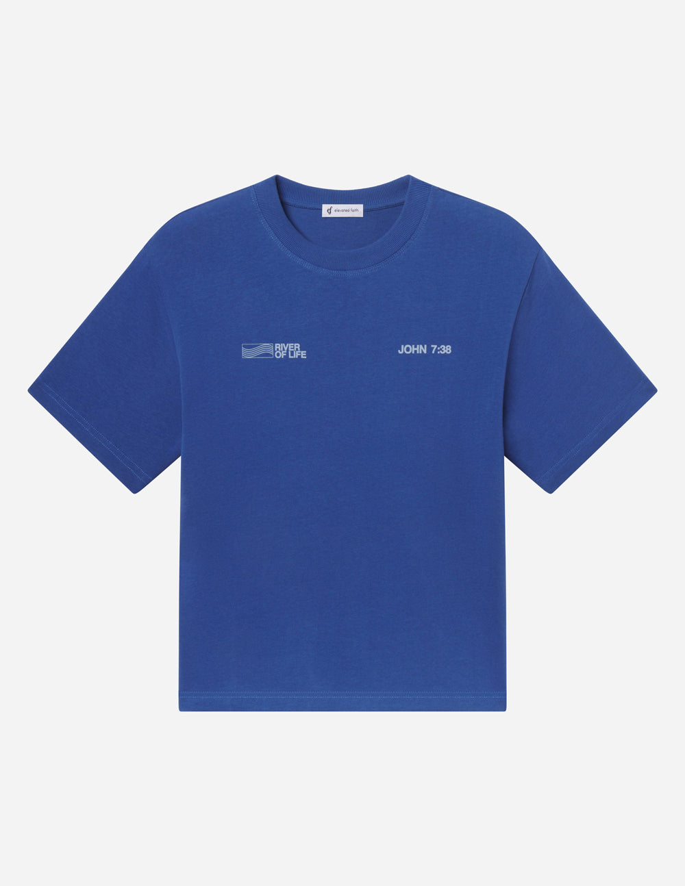 River of Life Heavyweight Cotton Boxy Fit Tee – Blue