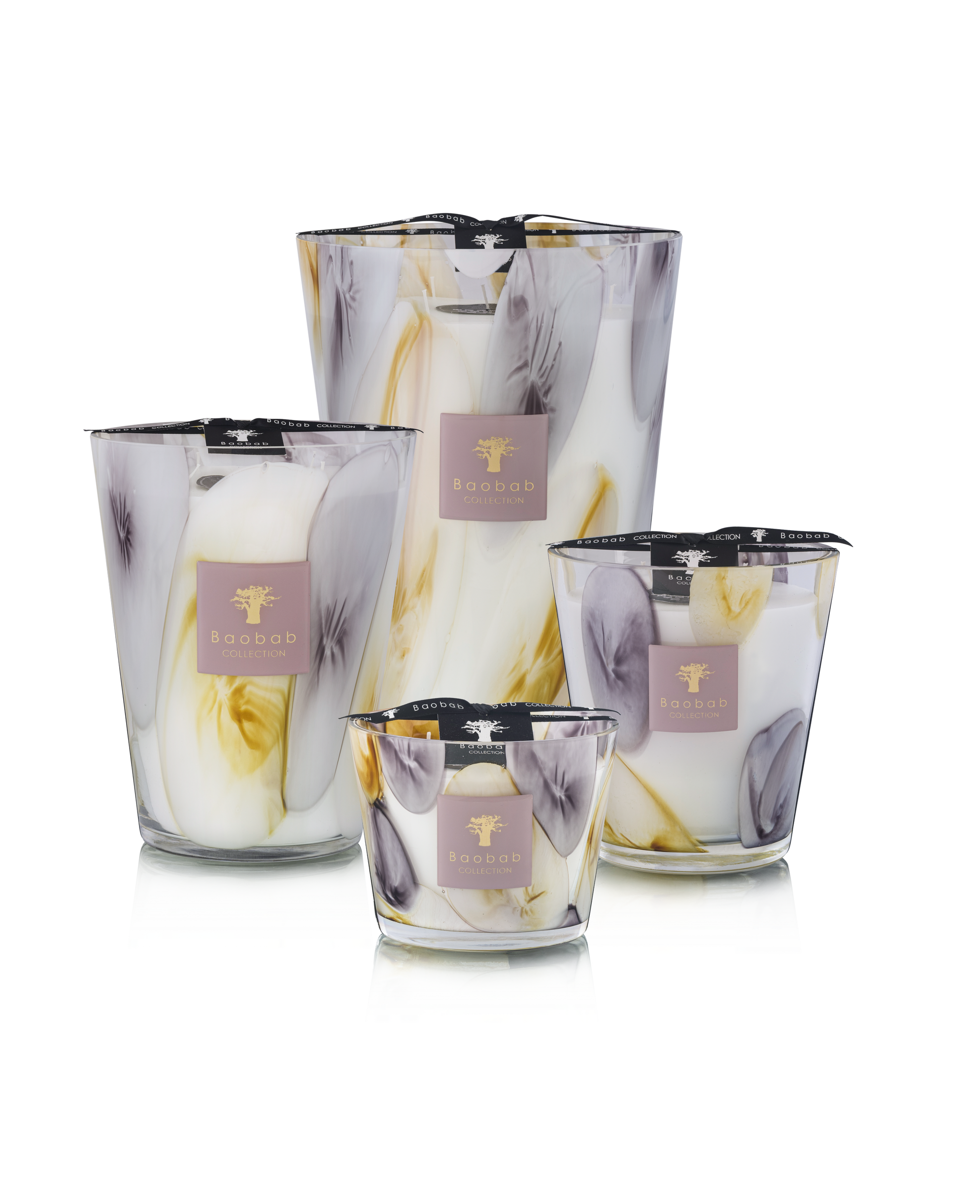 EilenRoc Max 10 Floral Scented Candle in Mauve and Saffron Yellow