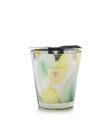 Baobab Collection Santo Sospir Max 16 hand-blown glass candle with green and yellow organic patterns