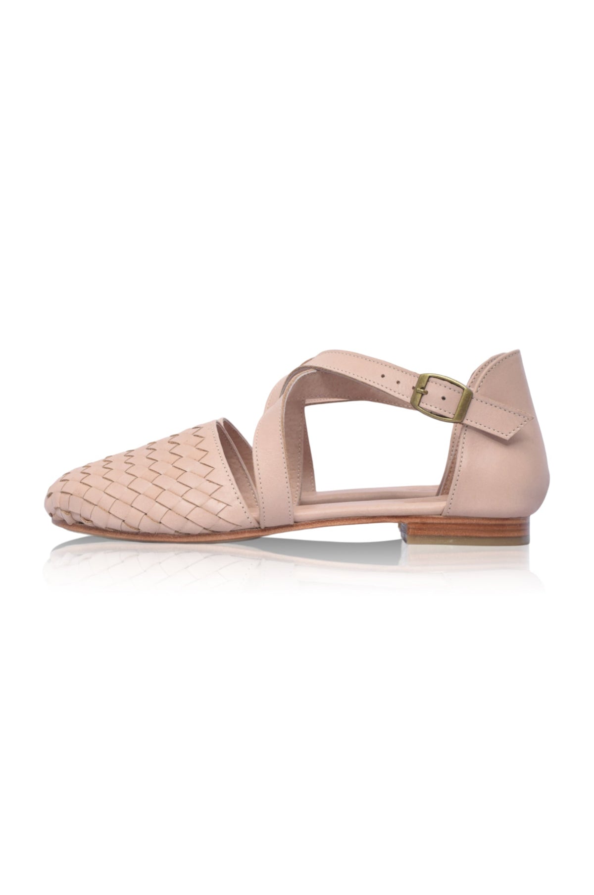Riviera Woven Leather Flats
