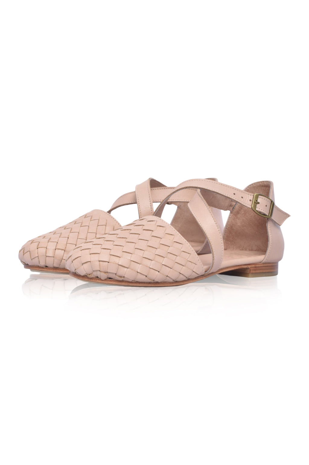Riviera Woven Leather Flats