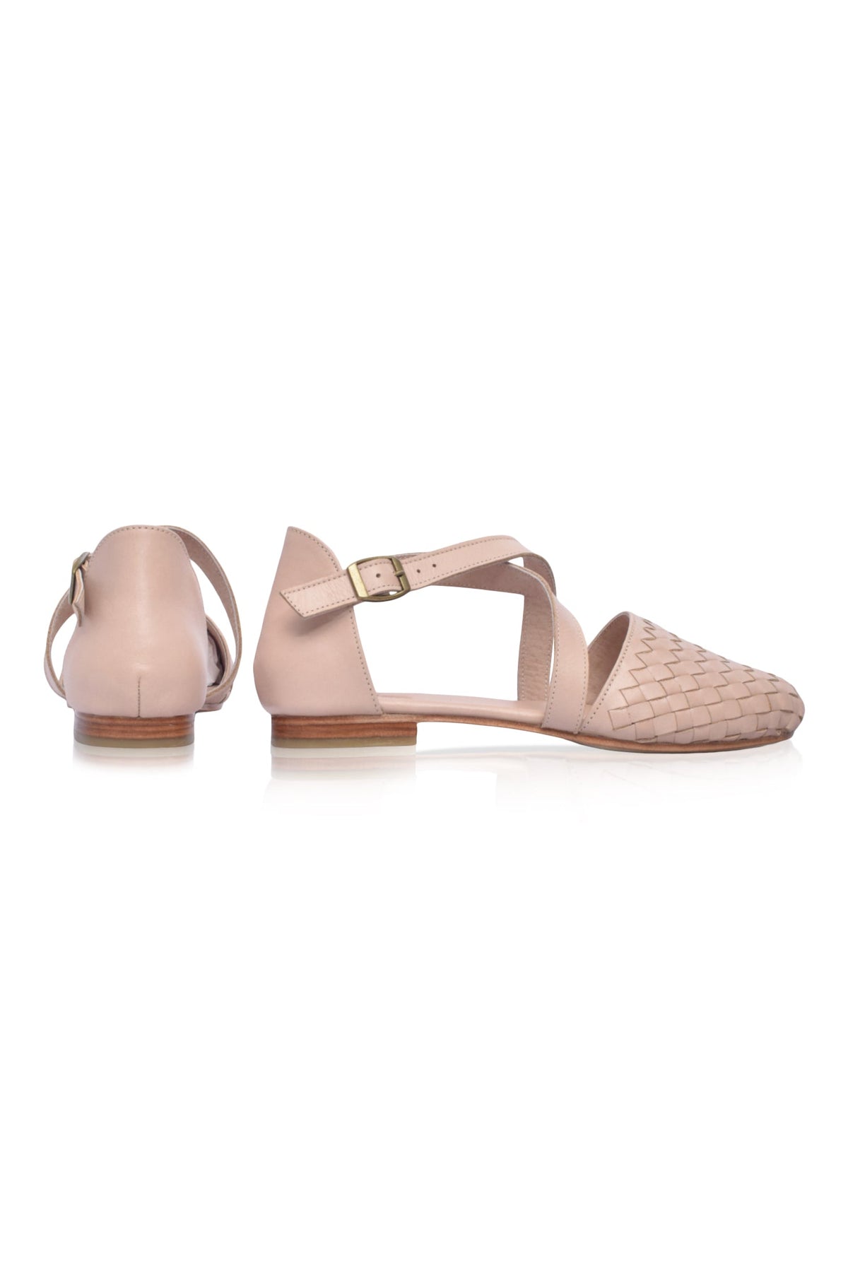 Riviera Woven Leather Flats