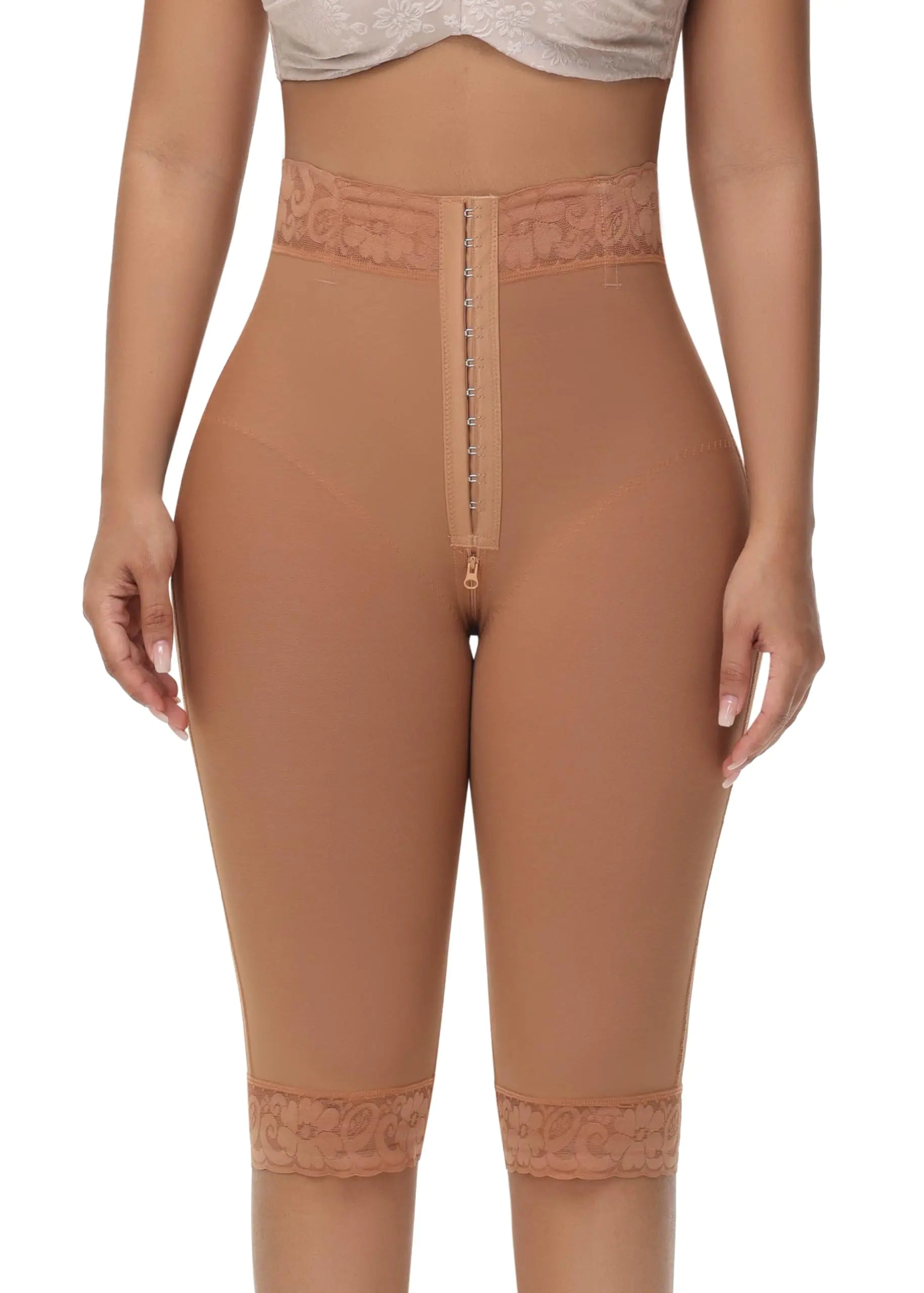 SHAPSHE Womens Compression Leggings High Compression Butt Lifter body Shaper Seamless Tummy Control waist shaper Leggings High Waisted Thigh Slimmer Tummy Shaper with Hook and Eyes Coffee