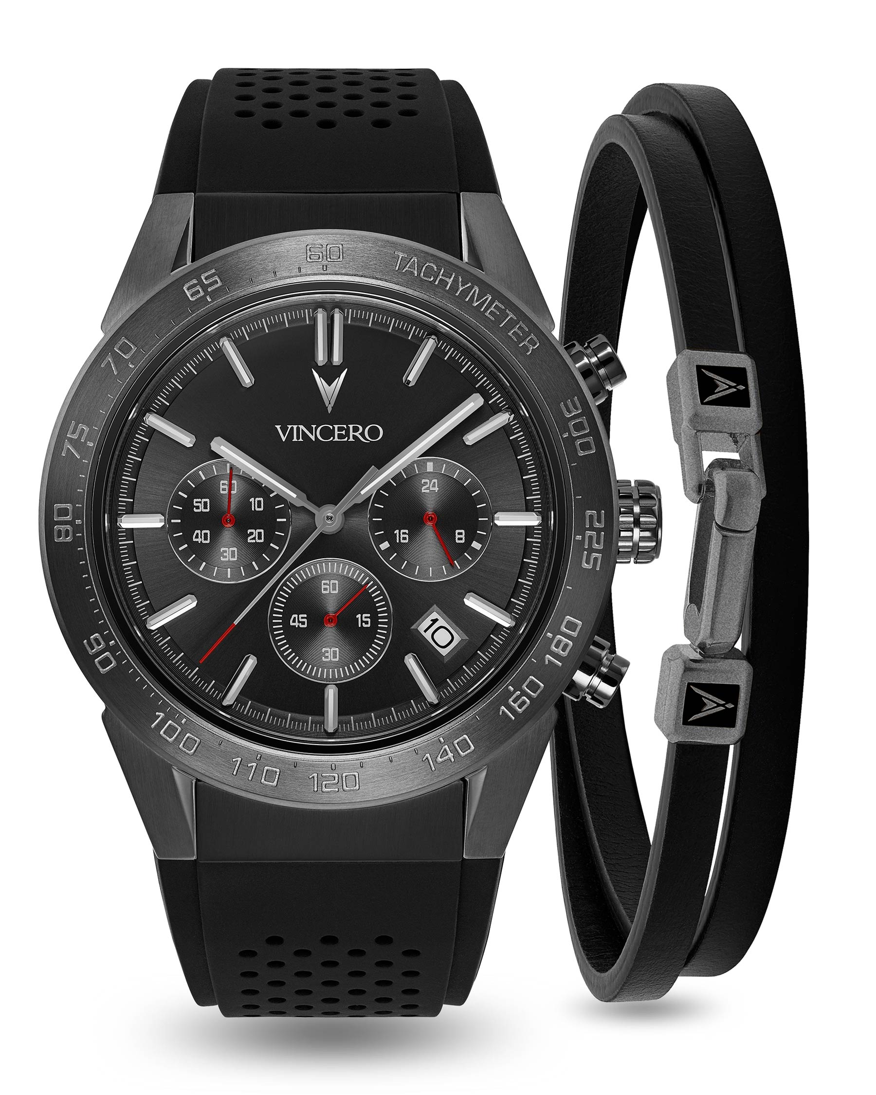 Rogue bracelet in gunmetal with a durable silicone strap