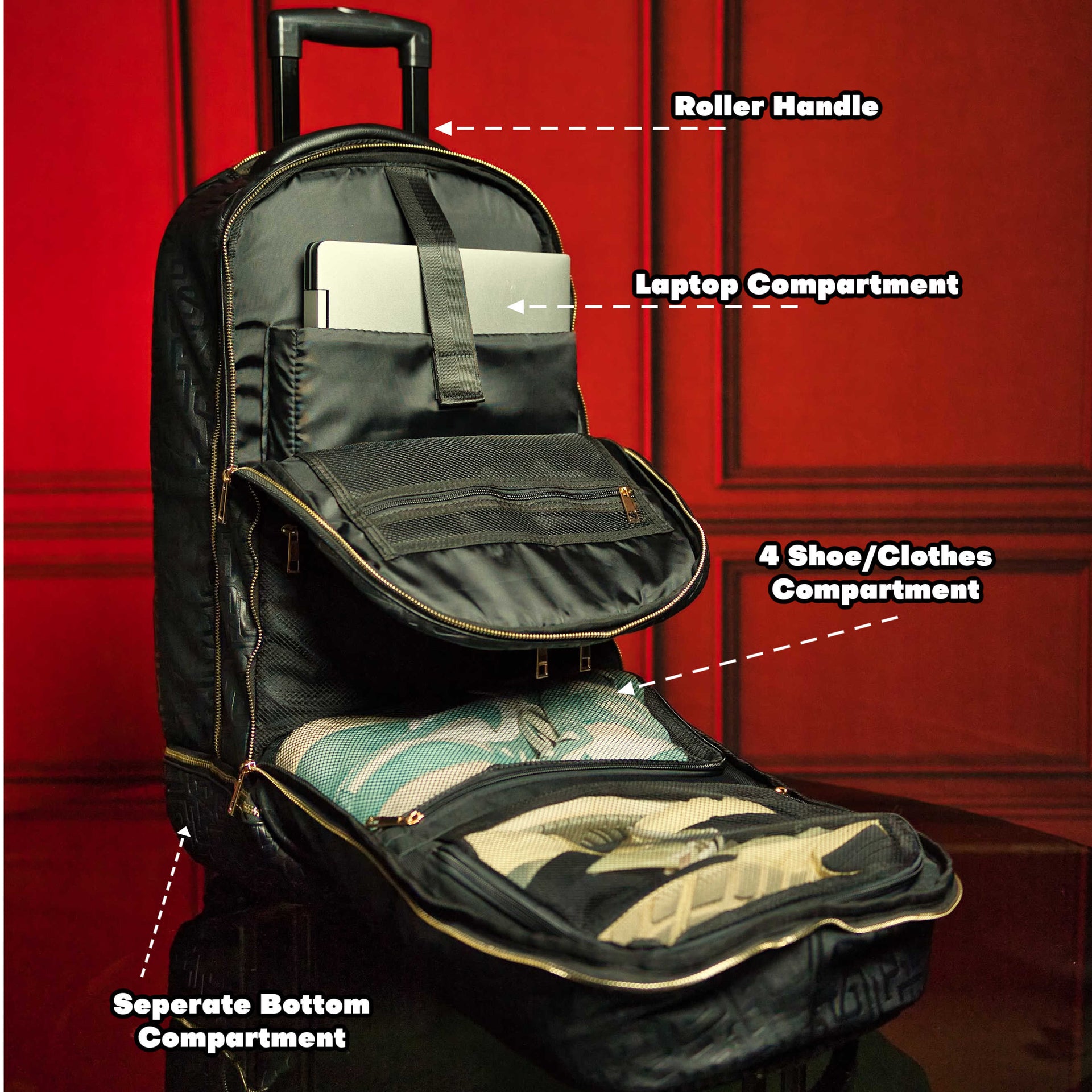 Red Leather Carry-On Roller Bag (Only 150 Made)