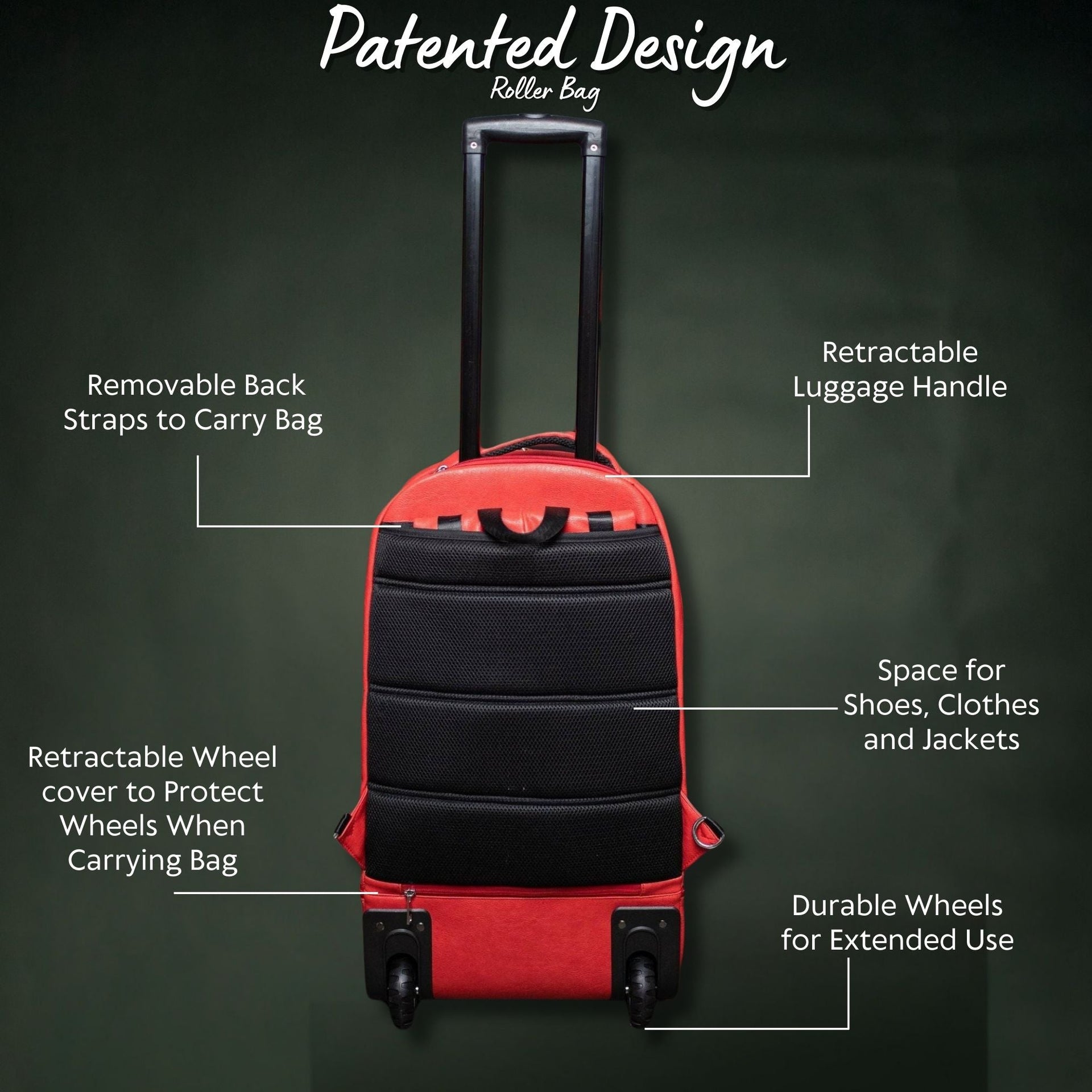 Grey Leather Carry-On Roller Bag (Only 150 Made)