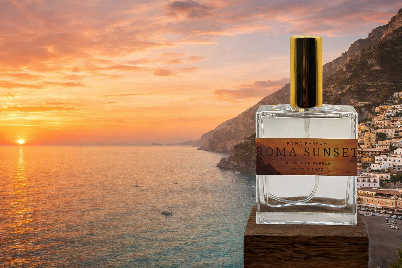 Roma Sunset Extrait de Parfum – Pear, Dark Vanilla & Tonka Bean