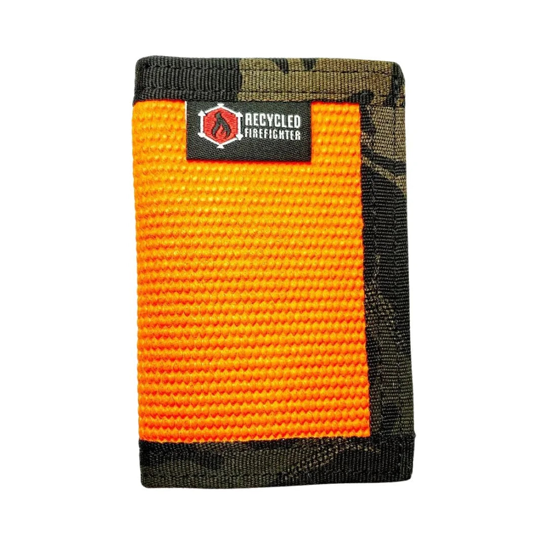 Minimalist front pocket bifold wallet made from durable firehose material