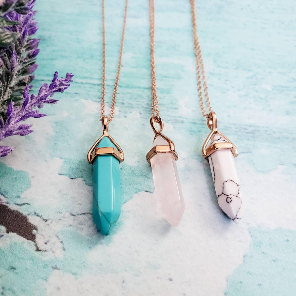 Rose Gold Spike Layering Necklace