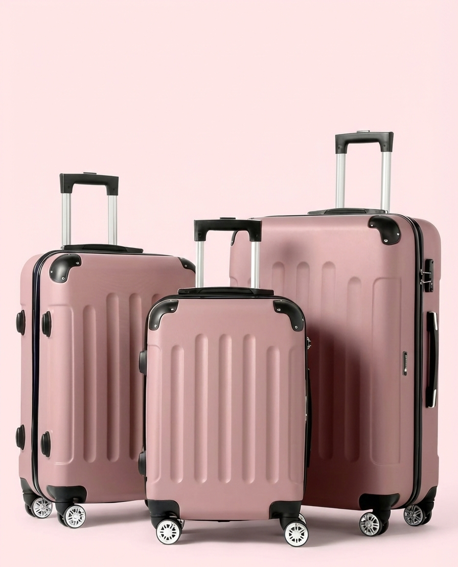3-Piece Hard Shell Spinner Luggage Set with TSA Lock - 20/24/28 In