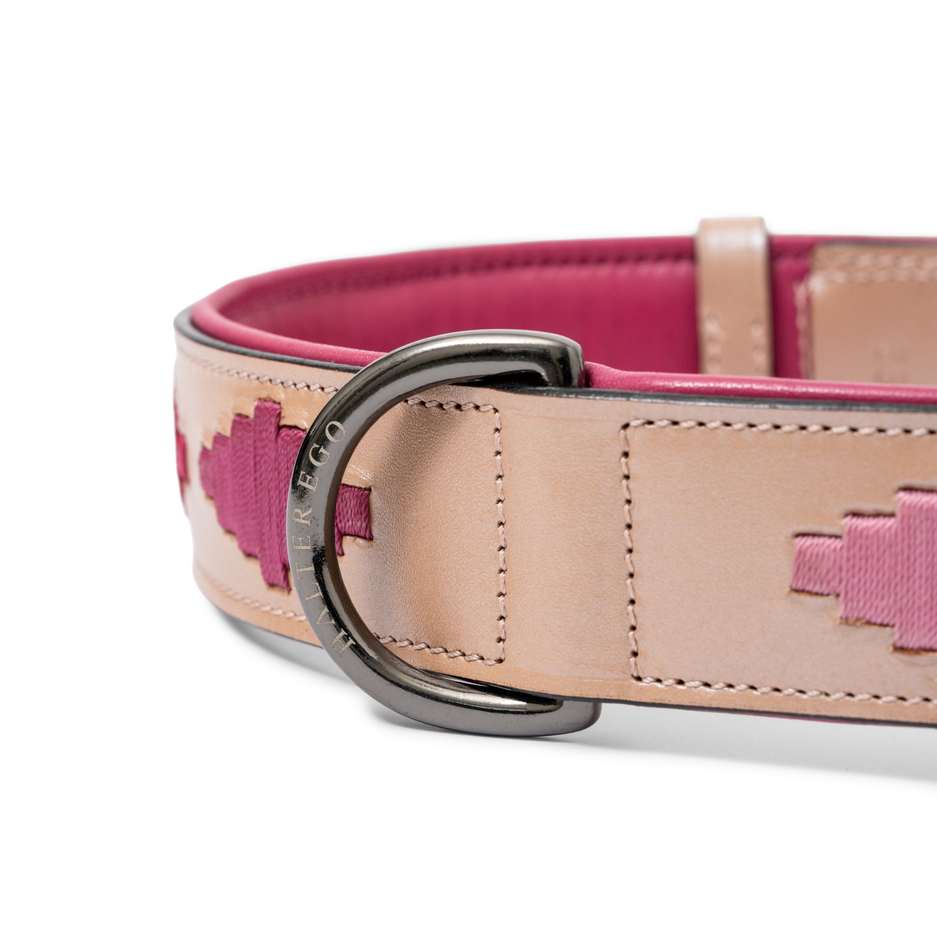 Rosé Lumière Leather Dog Collar
