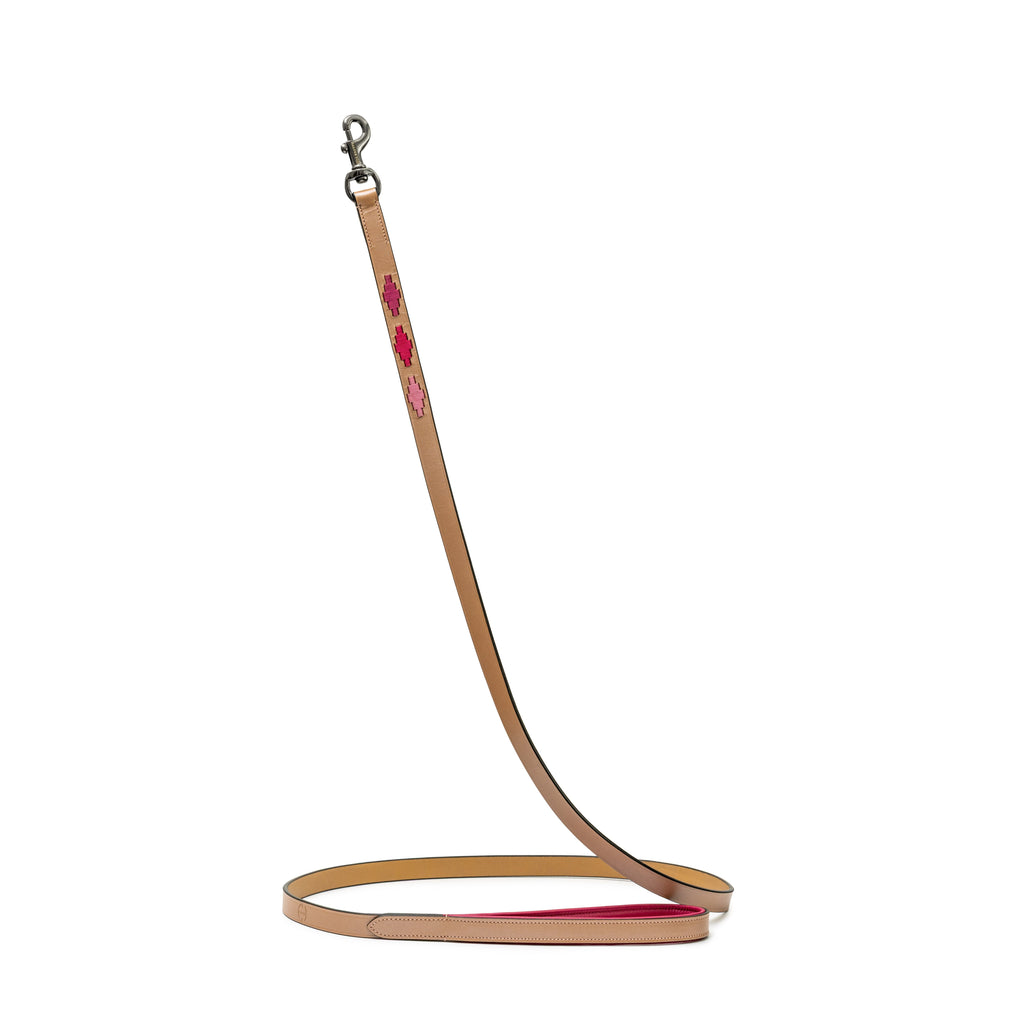Rosé Lumière Leather Dog Leash