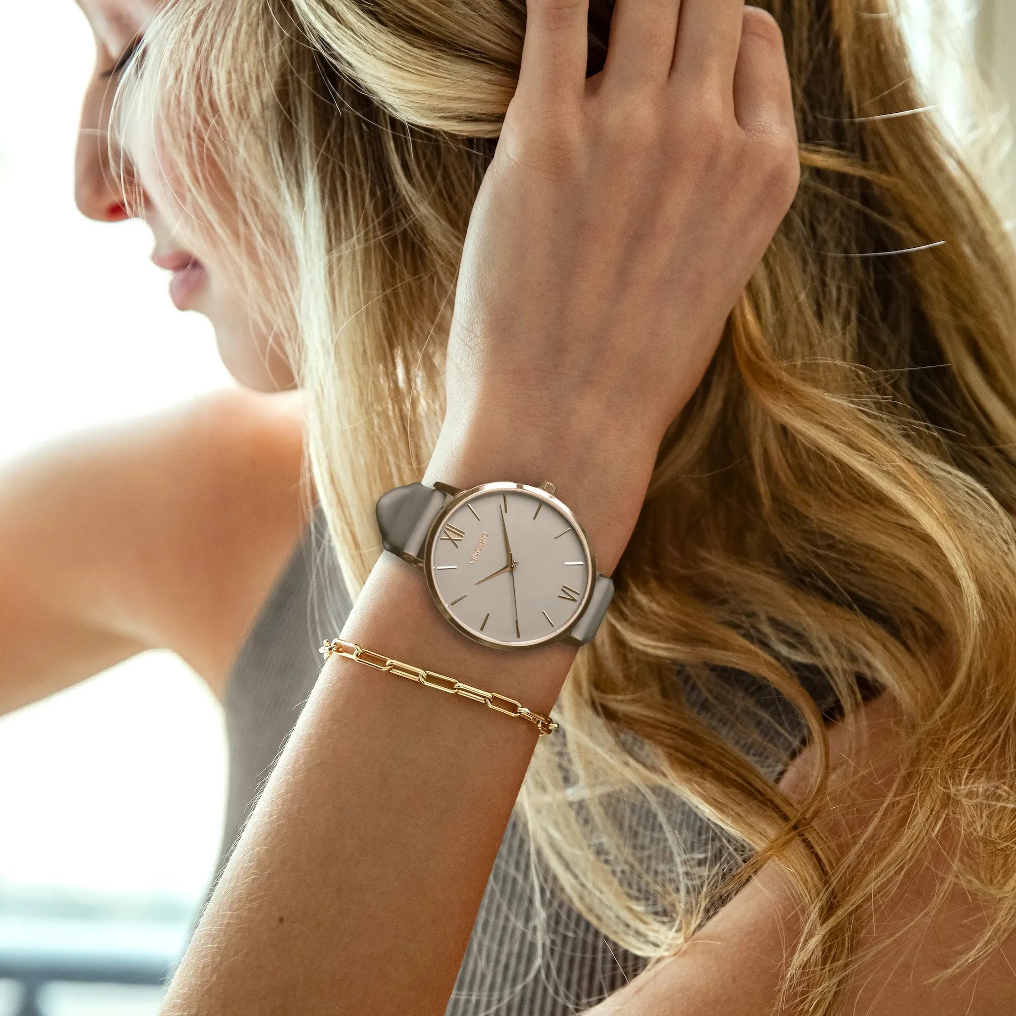 Eros Limited Release Watch in Rose and Taupe Italian Leather