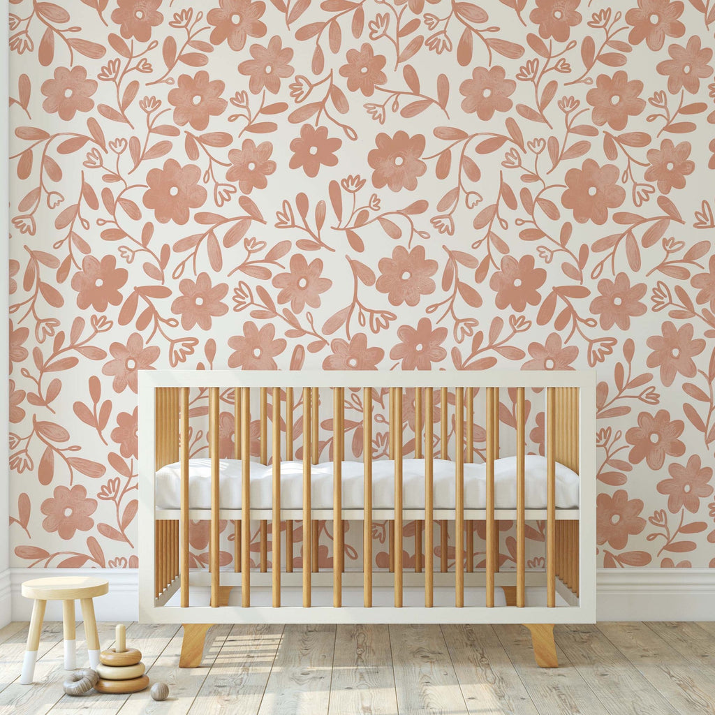 Markie Floral Bohemian Wallpaper by Christy Beasley