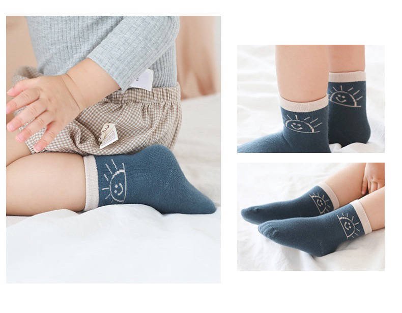Organic Cotton Socks for Toddlers | 5-Pack Fun Kids’ Socks | Sunset