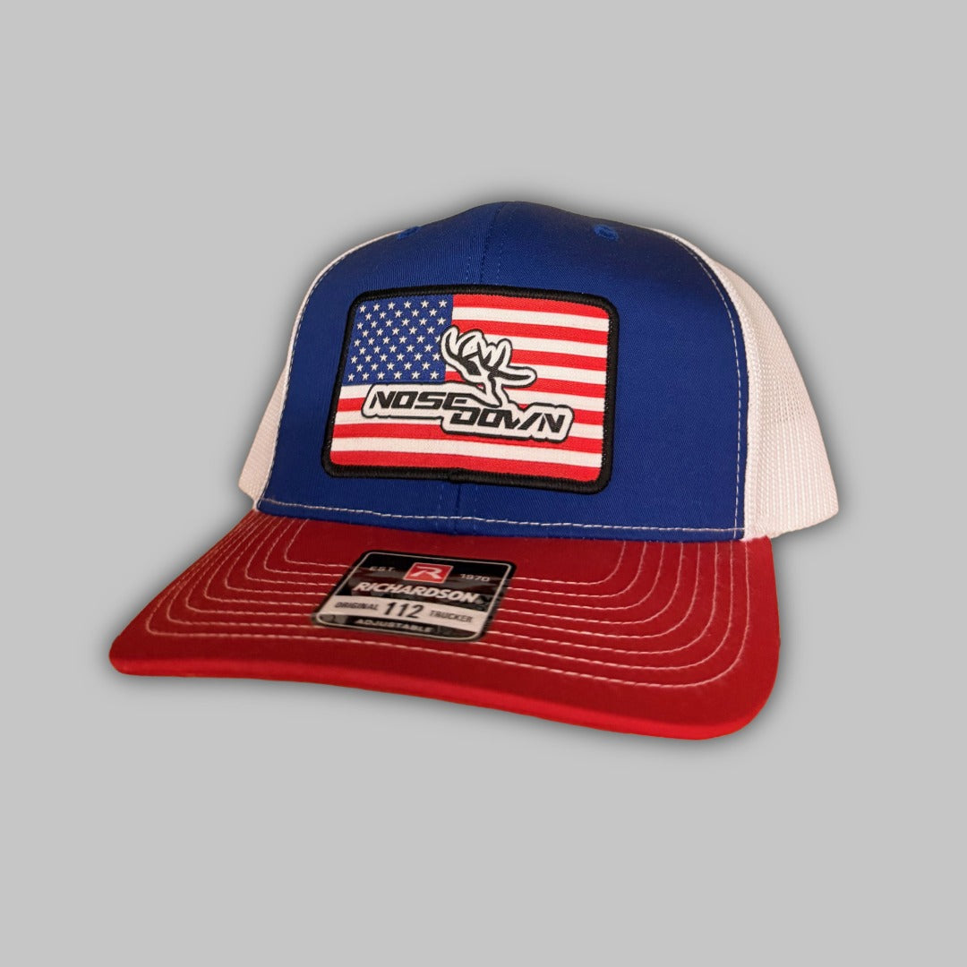 American Flag Patriotic Trucker Hat with Breathable Mesh Back