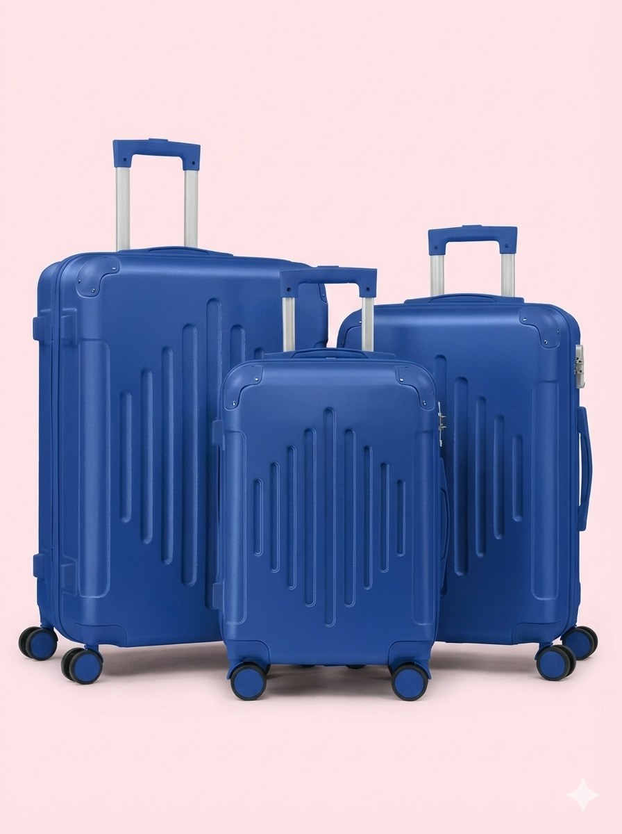 3-Piece Hard Shell Spinner Luggage Set with TSA Lock - 20/24/28 In