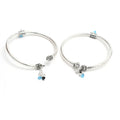 Oxidised silver Kadiyam style traditional anklets for women
