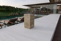 Luxury Travertine Marble Side Table with LED Illumination