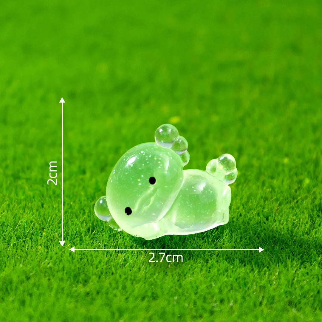 10-100 Flash Fat  Axolotl Miniatures Ambystoma Mexicanum Glow At Night Moss Microlandscape Decoration Cute Animals Fish Tank DIY