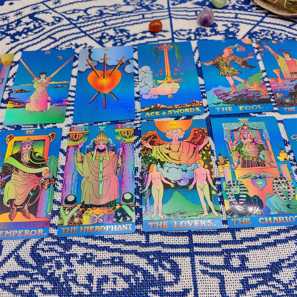 Elegant Board Game Gold Foil Tarot Card Good Gift Divinative Oracle Cards Telling the Fortune Future and Love