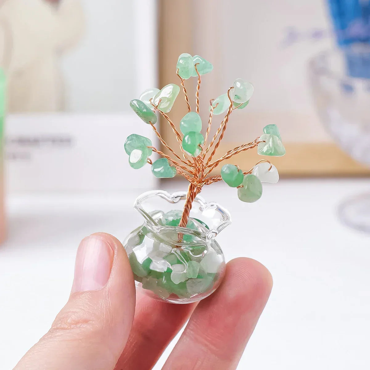 Crystal Tree of Life Healing Gemstone Bonsai Home Office Decor Gift