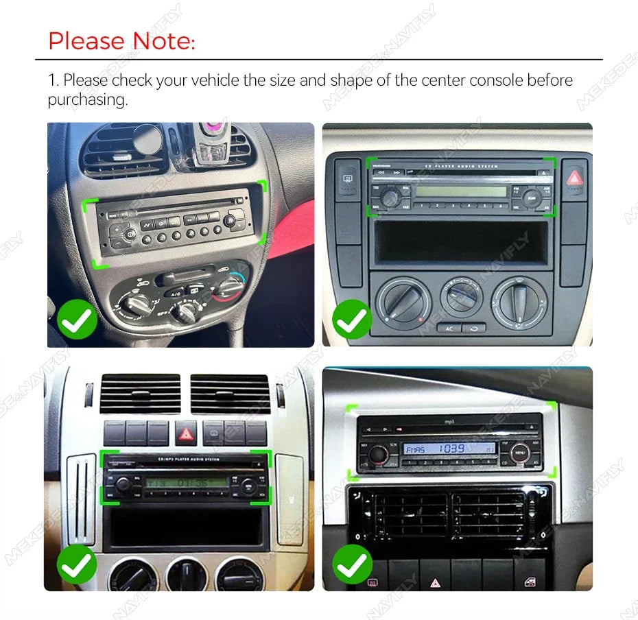 1-DIN Car Stereo with 6.86" Touch Screen – Wireless CarPlay & Android Auto