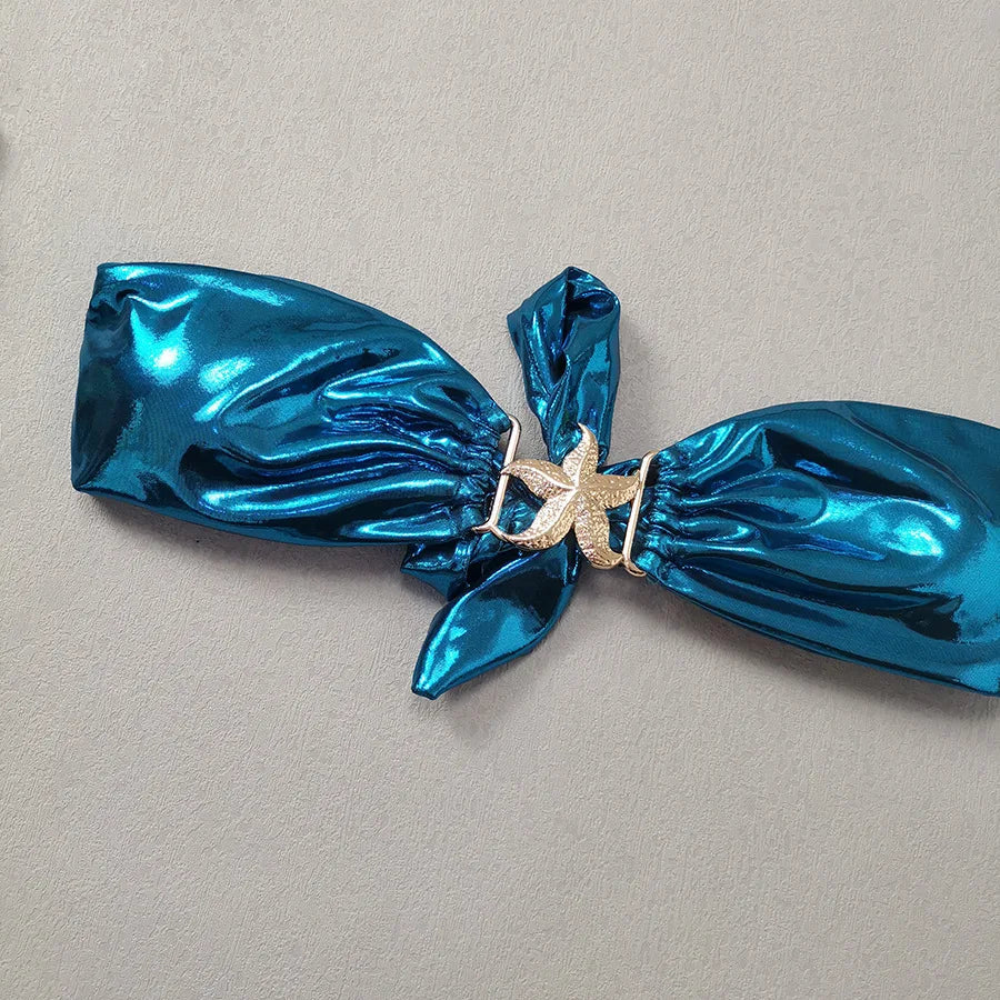 Blue Glossy MerBae two piece swimsuit