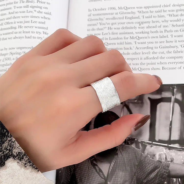 925 Sterling Silver Irregular Geometry Rings For Women Jewelry Accessories Wholesale   Jewellery