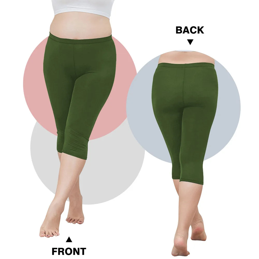 Plus Size High Waist Fitness Yoga Shorts